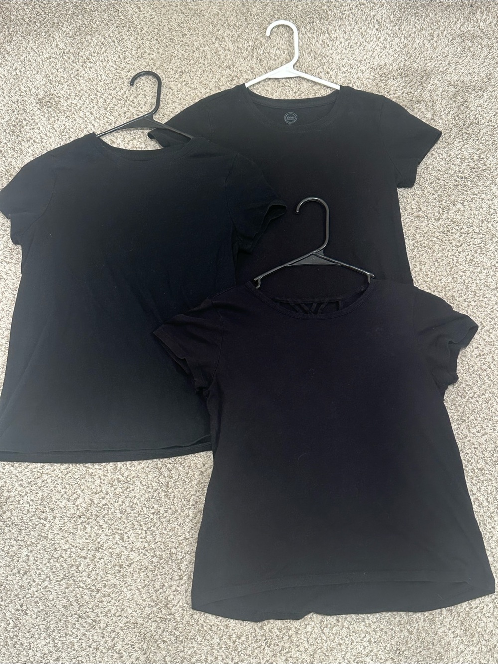 Cat & Jack Black Short Sleeve Crewneck Tee - 3 Pack Look